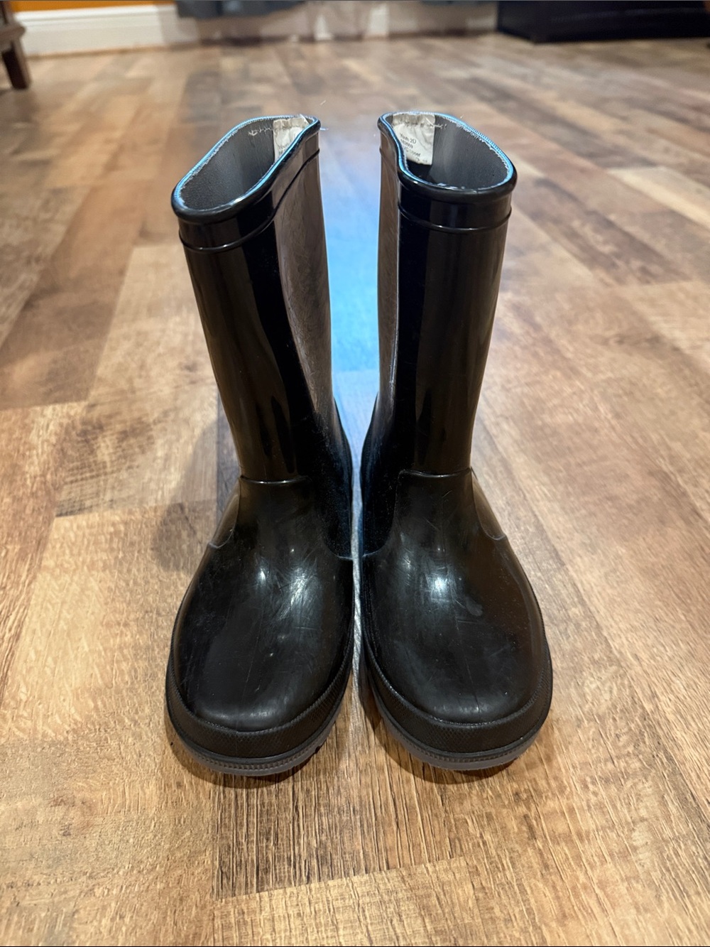 Kids Black Rain Boots - Classic Waterproof - Size 2